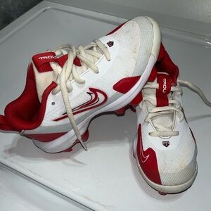 Nike Kids cleats size 13 Red and White